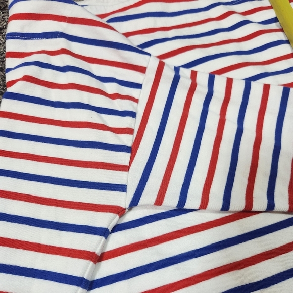 J Crew Red White Blue Oversized Striped Tee Size Small - Picture 15 of 16